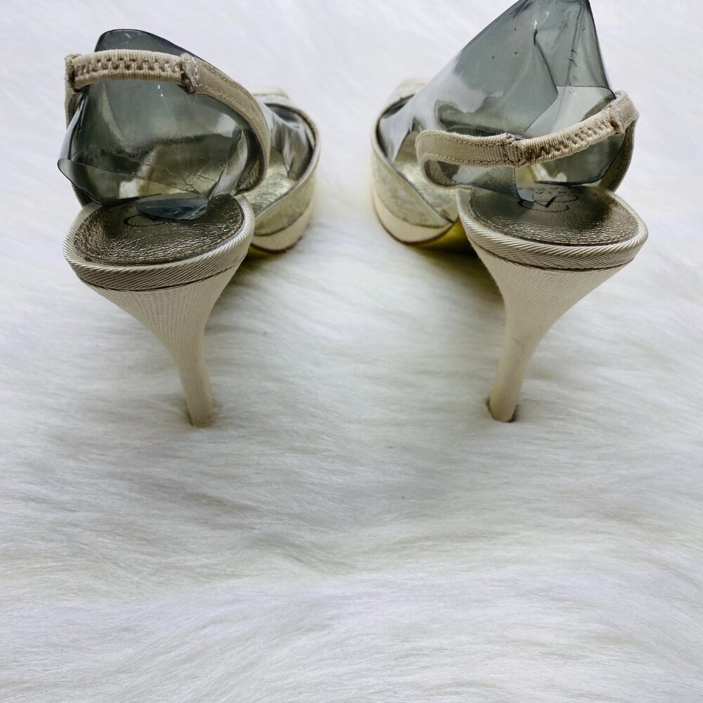 Adrianna Papell Georgi LC Ivory 1890 Mesh Lace Heels Size 7 M - Picture 3 of 4